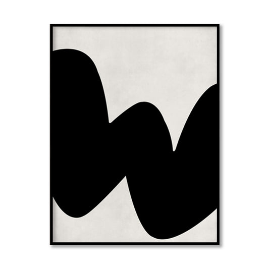 Blob 1 Black and White Artwork Canvas Print
