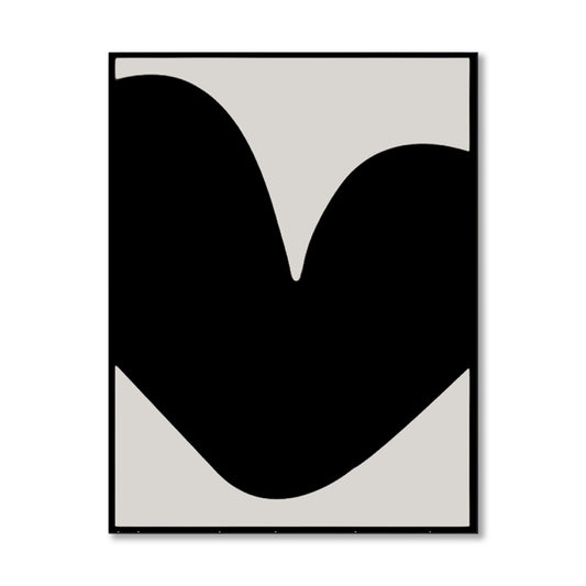 Blob 2 Black and White Artwork Canvas Print