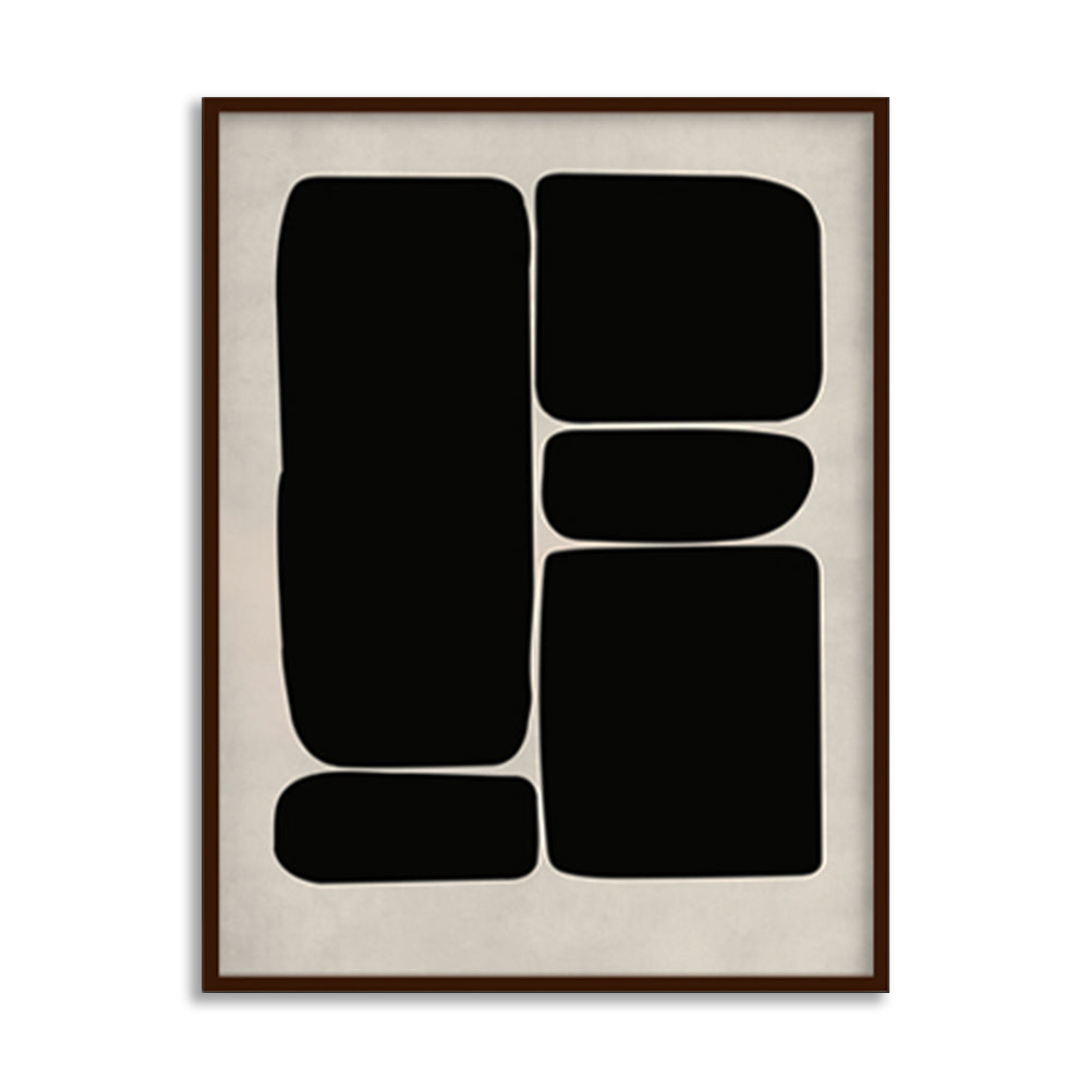 Blob 3 Black and White Artwork Canvas Print