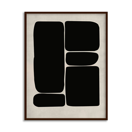 Blob 3 Black and White Artwork Canvas Print