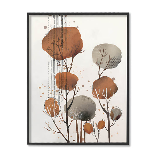 Boho Abstract Woodland 1 Scandinavian Canvas Wall Art Print