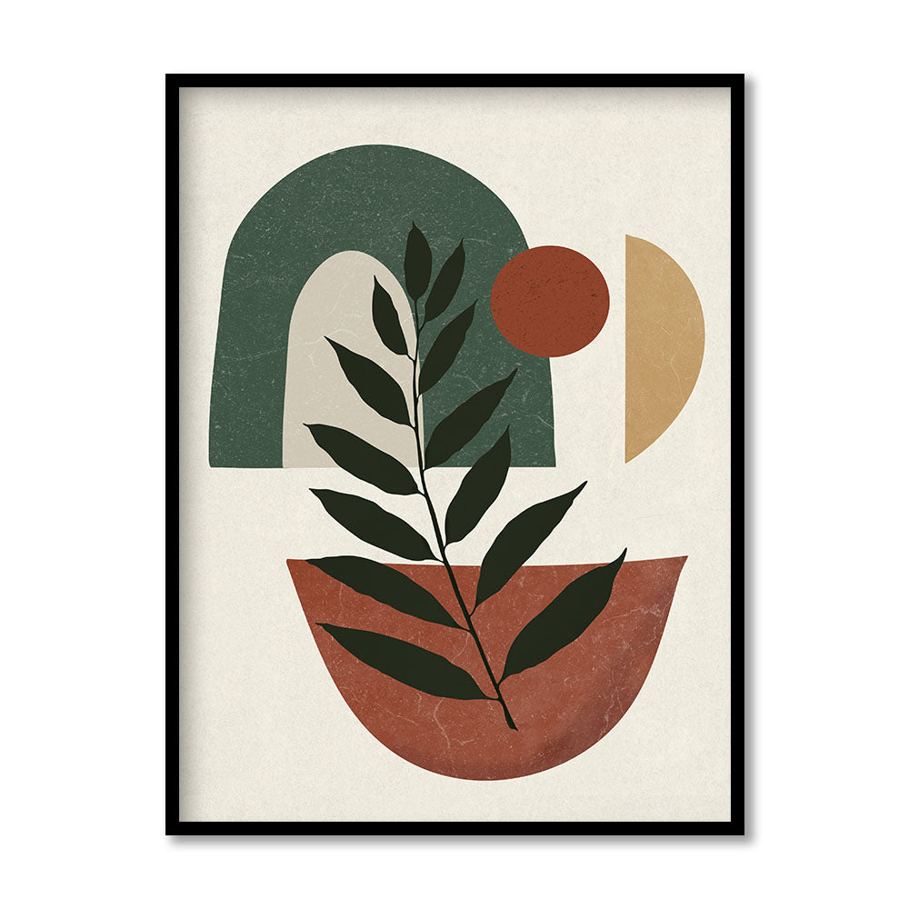 Boho Fern Scandinavian Canvas Wall Art Print