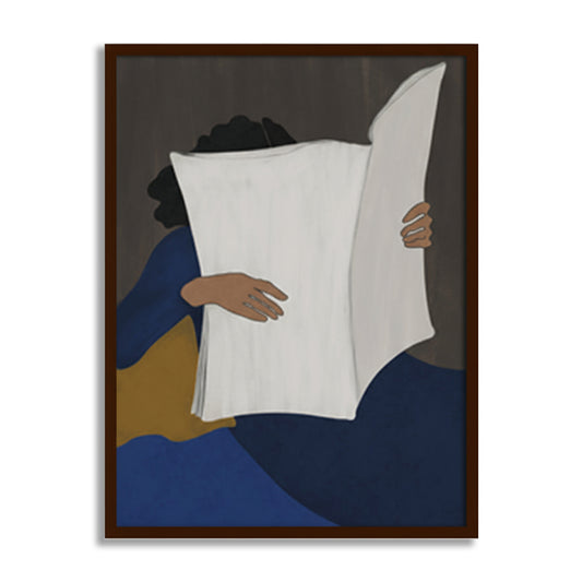 Book Worm 2 | Scandinavian | Abstract Canvas Painting for Wall | Wall Decor | Wall Painting