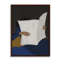 Book Worm 2 Scandinavian Canvas Wall Art Print for Bedroom