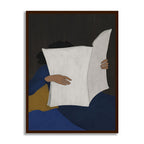 Book Worm No. 2 – Scandinavian Canvas Wall Art Print for Bedroom