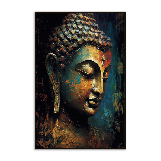 Buddha 6 Traditional Wall Artwork | Canvas Painting for Wall | Wall Decor | Wall Painting for Living Room | Bedroom