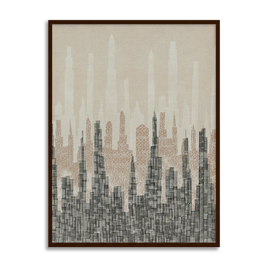 Cityscapes 2 | Abstract | Black & White Canvas Painting for Wall | Wall Decor | Wall Painting
