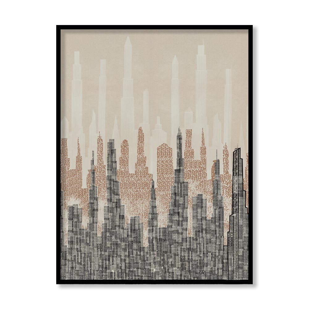 Cityscapes 2 Abstract Canvas Wall Art Print