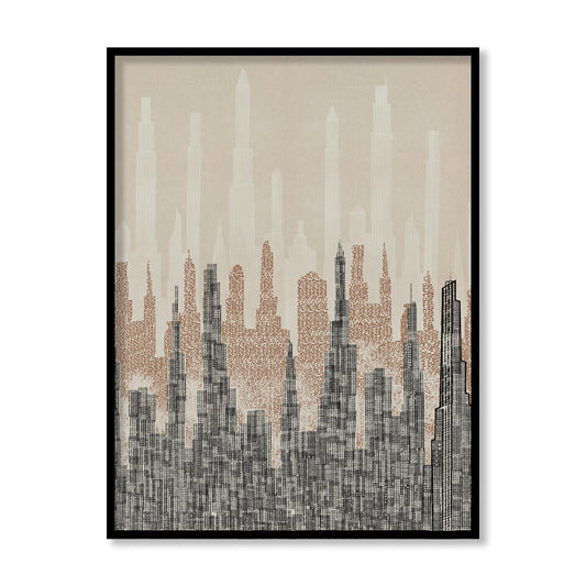 Cityscapes 2 Abstract Canvas Wall Art Print