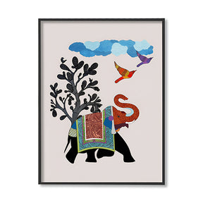 Contemporary Gond Art 1 Traditional Artwork Canvas Print for Wall