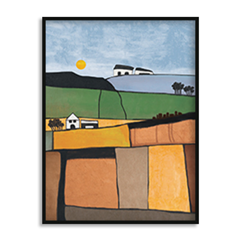 Country Landscape Nature Canvas Art Print for Wall
