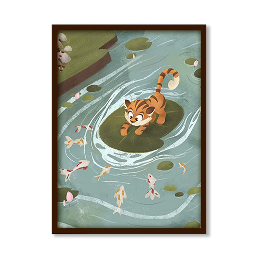 Curious Cub Wall Art Canvas Print for Kids Room