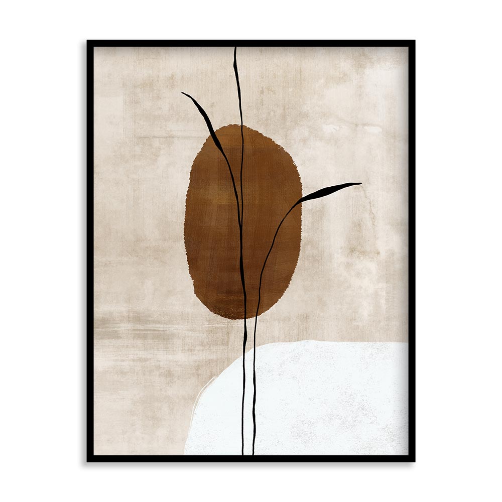 Delicate Vine Lines Scandinavian Canvas Wall Art Print