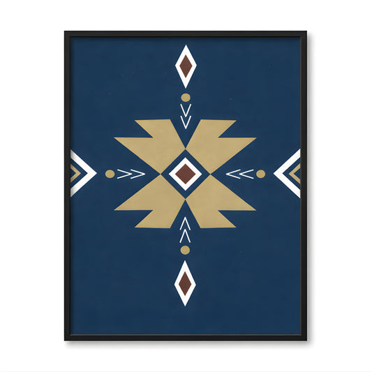 Earthy Geometric Aztec 1 Scandinavian Canvas Art Print