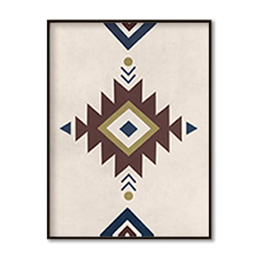Earthy Geometric Aztec 2 Pop Wall Artwork | Scandinavian Wall Artwork | Abstract Canvas Painting for Wall | Wall Decor | Wall Painting