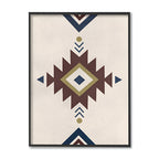 Earthy Geometric Aztec No. 2 – Scandinavian Canvas Wall Art Print