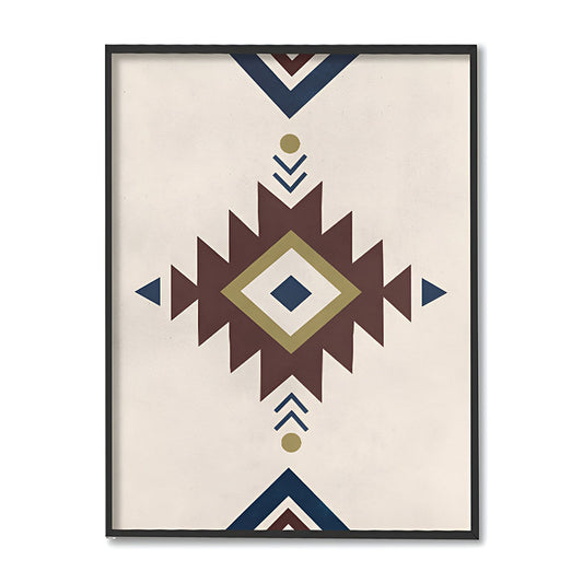 Earthy Geometric Aztec 2 Scandinavian Canvas Wall Art Print