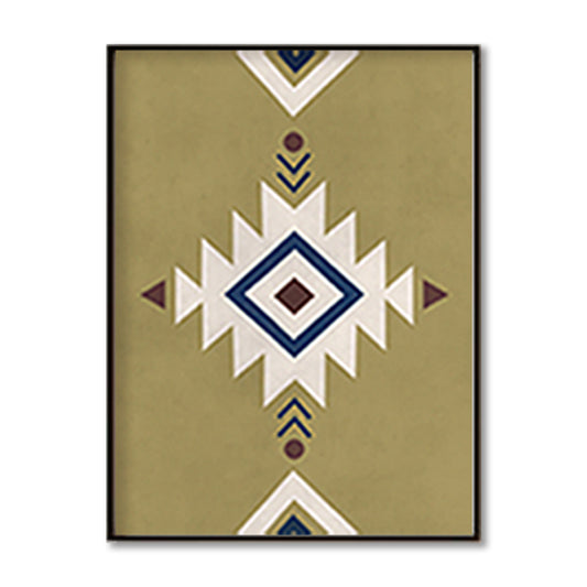 Earthy Geometric Aztec 3 Pop Artwork | Scandinavian Wall Artwork | Abstract Canvas Painting for Wall | Wall Decor | Wall Painting