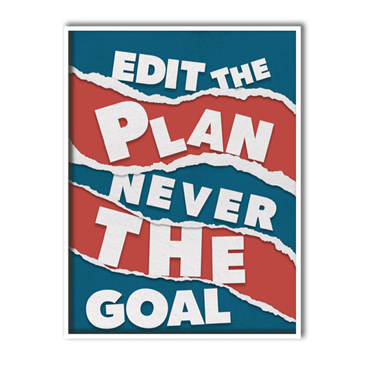 Edit the Plan — Motivational Typography Art Print | Pop Canvas Wall Painting