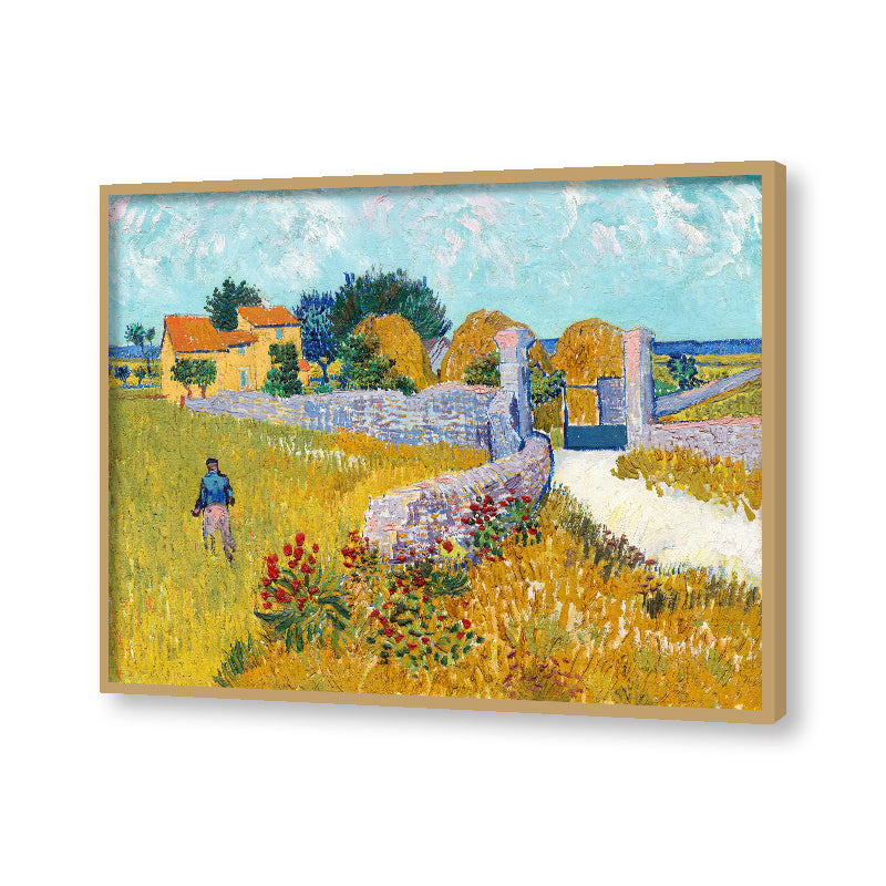 Farmhouse in Provence by Vincent - Famous Painting Canvas Print