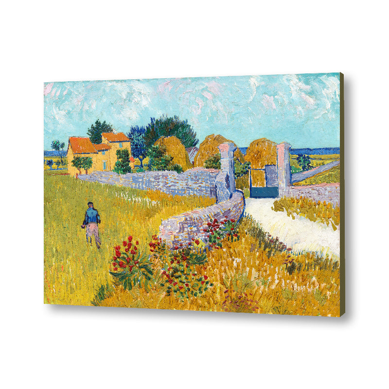 Farmhouse in Provence by Vincent - Famous Painting Canvas Print