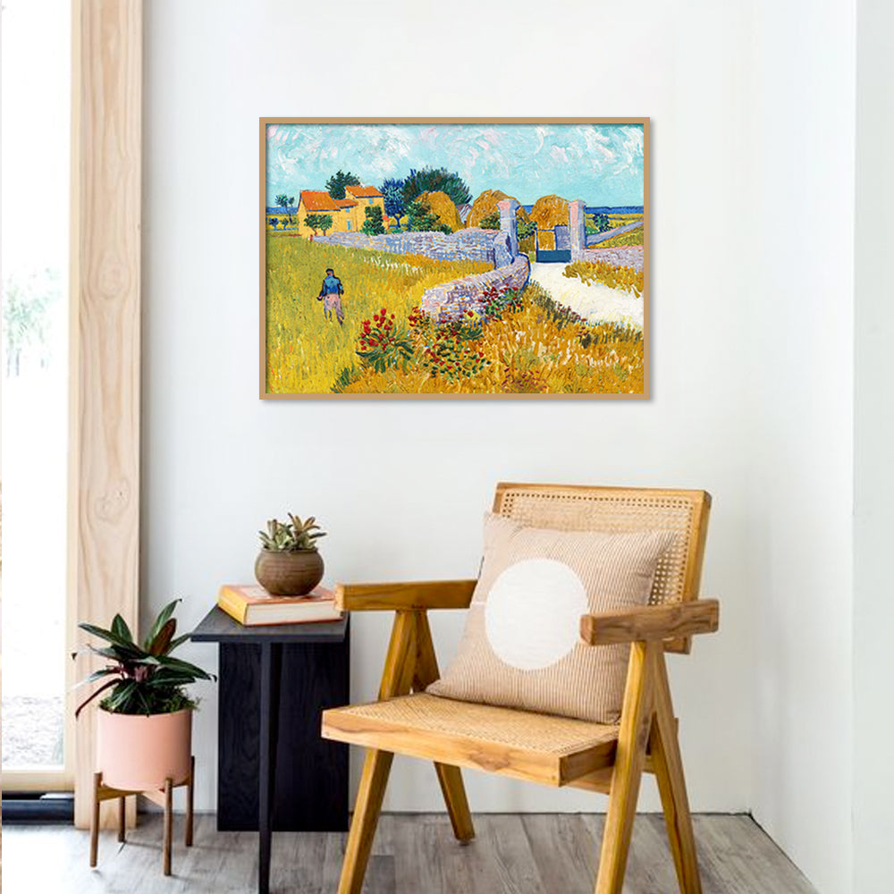 Farmhouse in Provence by Vincent - Famous Painting Canvas Print