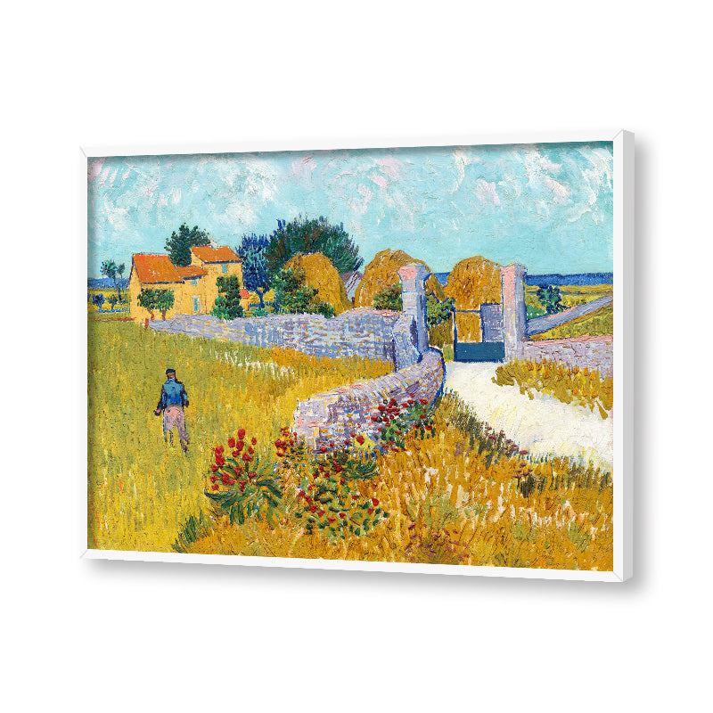 Farmhouse in Provence by Vincent - Famous Painting Canvas Print