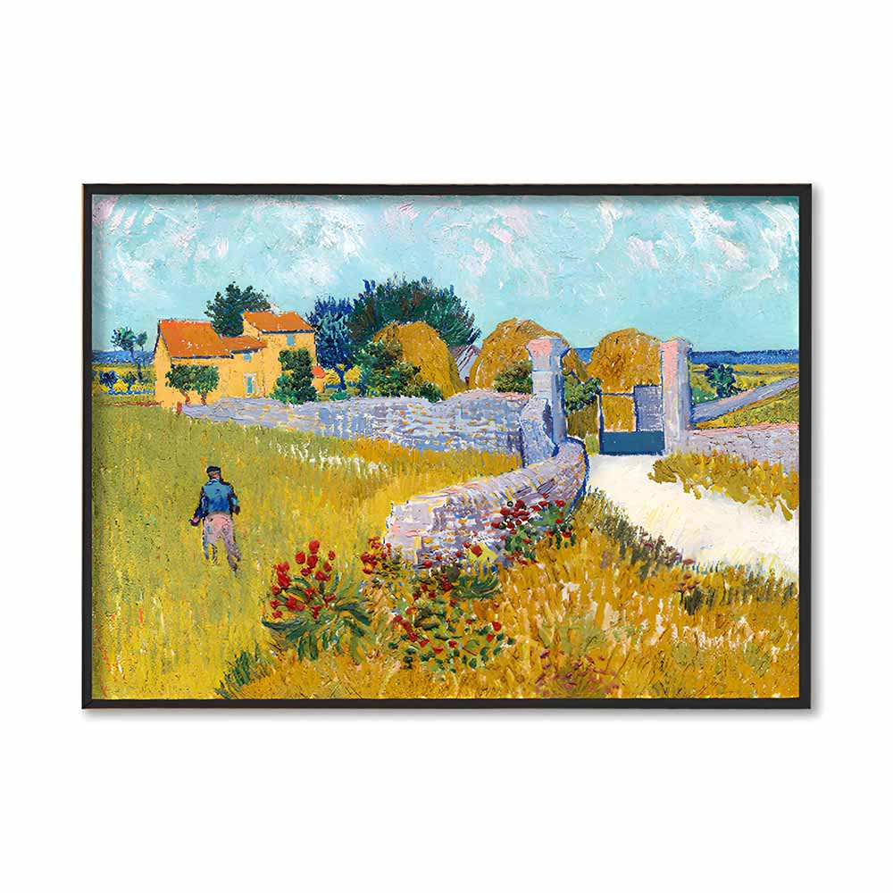 Farmhouse in Provence by Vincent - Famous Painting Canvas Print