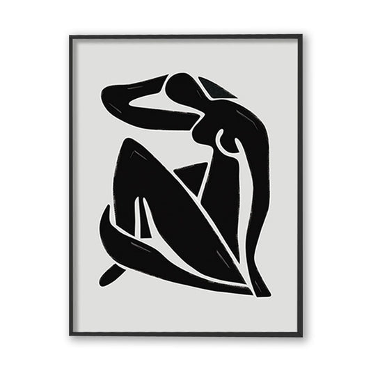 Female Form 1 Black and White Artwork Canvas Print
