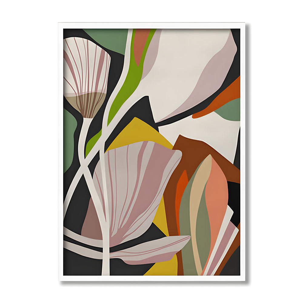 Floral Bed 2 Abstract Canvas Wall Art Print