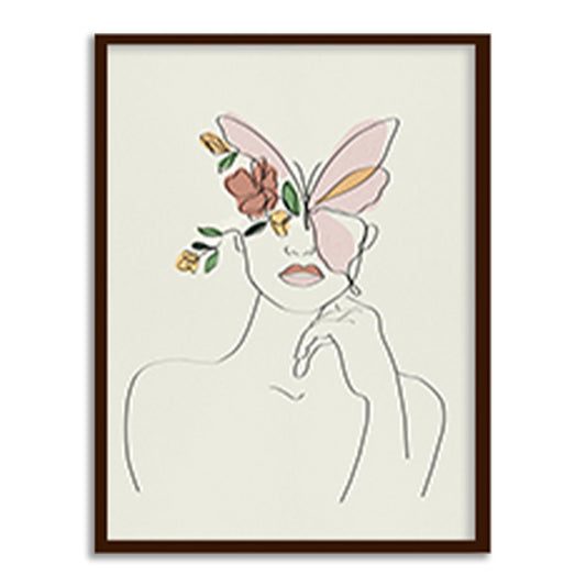 Florate Lady 1 Scandinavian Wall Artwork | Nature Canvas Painting for Wall | Wall Decor | Wall Painting