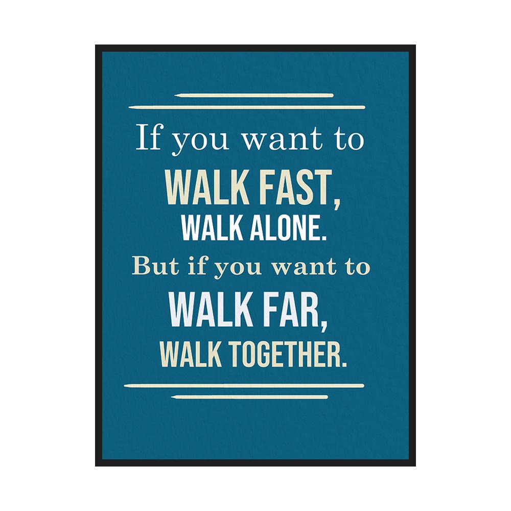 Teamwork & Leadership Motivational Pop Artwork Canvas Print for Office