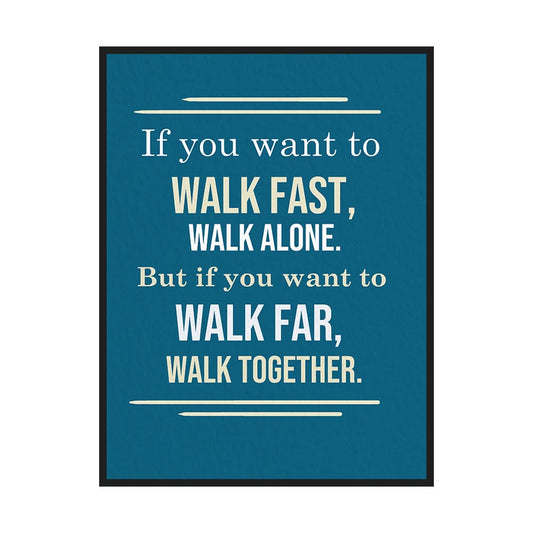 Teamwork & Leadership Motivational Pop Artwork Canvas Print for Office