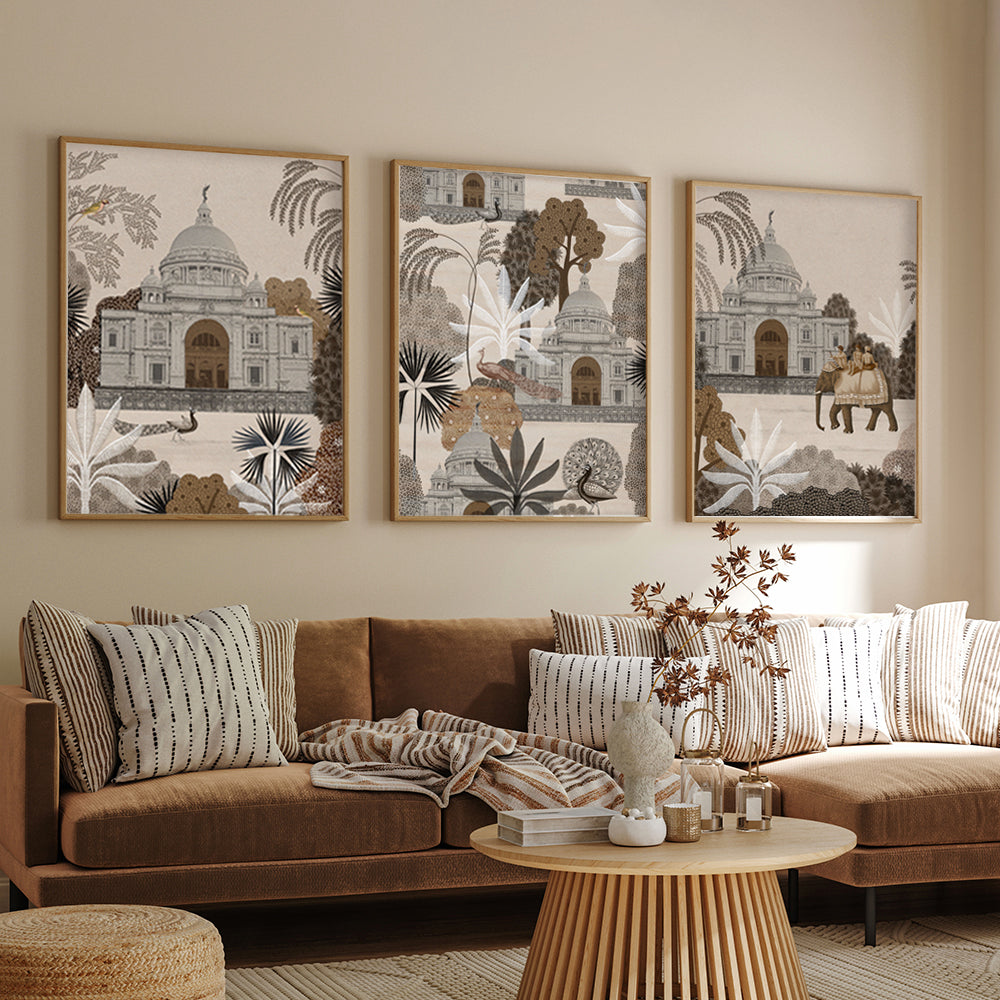 Vintage Victoria Canvas Painting Gallery Wall Art shown in a room