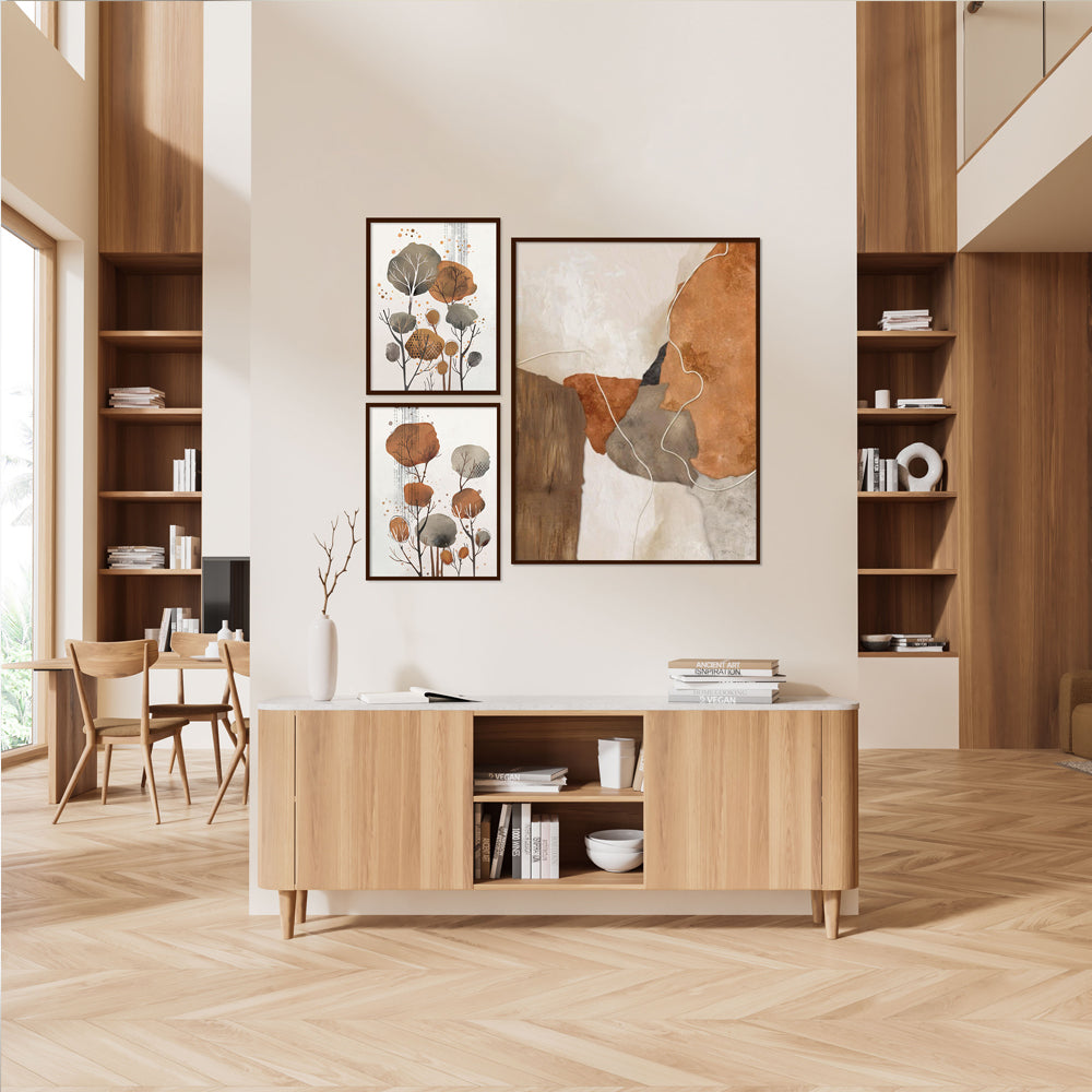 Sepia and Sands Canvas Painting Gallery Wall Art