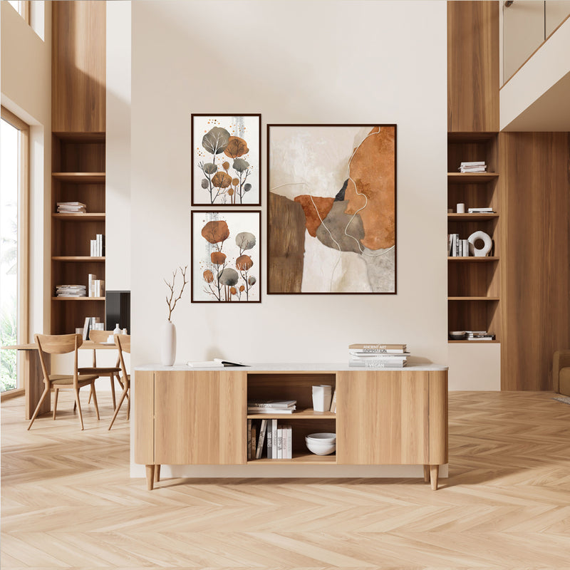 Sepia and Sands Canvas Painting Gallery Wall Art