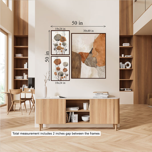 Sepia and Sands Canvas Painting Gallery Wall Art