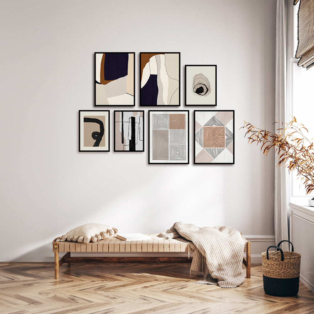Studio Artemist modern abstract gallery wall in neutral-toned image 1 