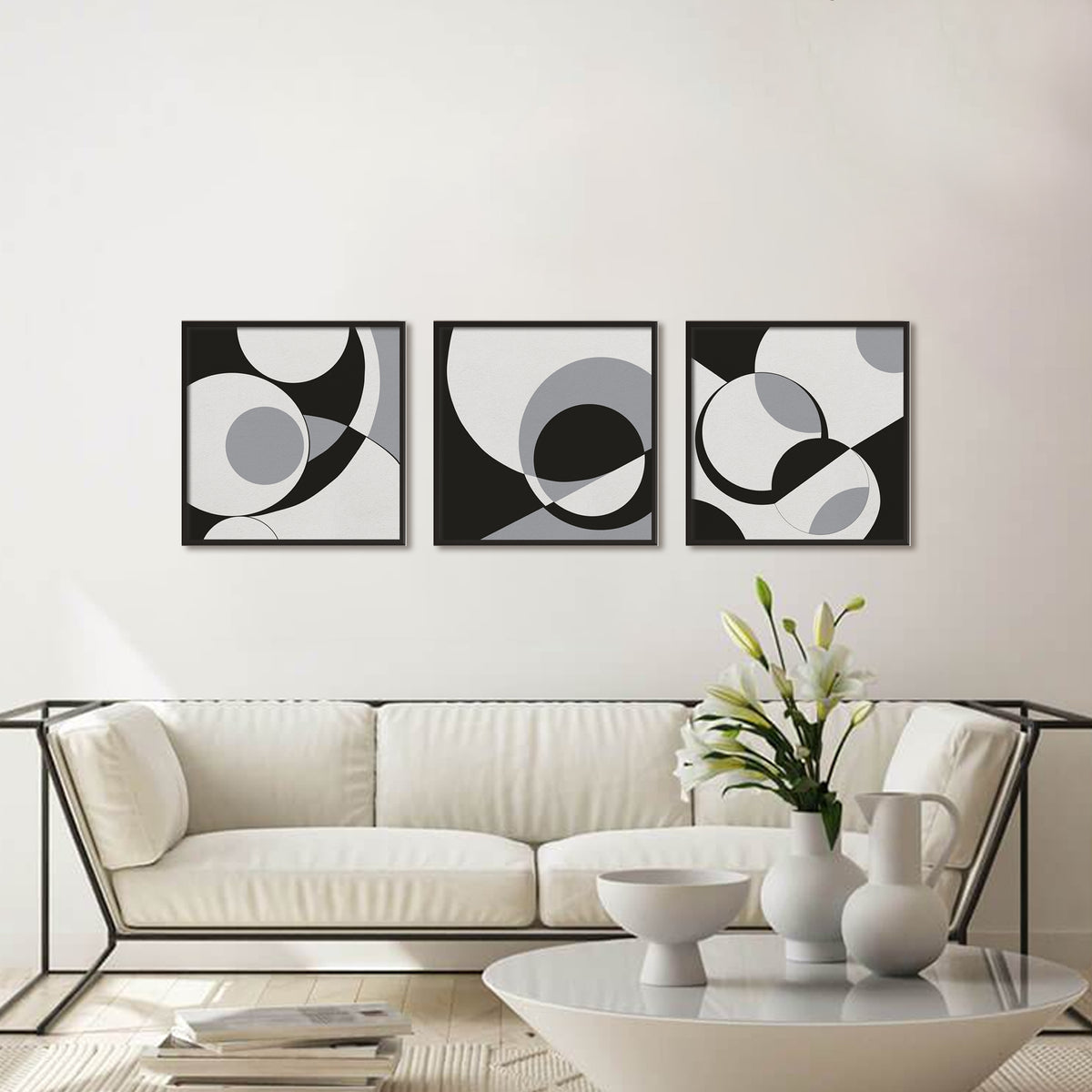 Blacks and Whites Canvas Painting Gallery Wall Art