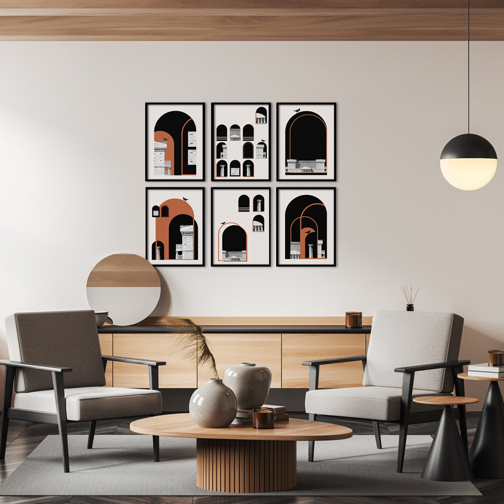 Arches and Arcades Canvas Painting Gallery Wall Art