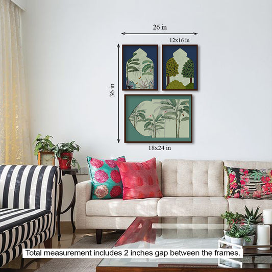 Mughal Gardens Canvas Painting Gallery Wall Art