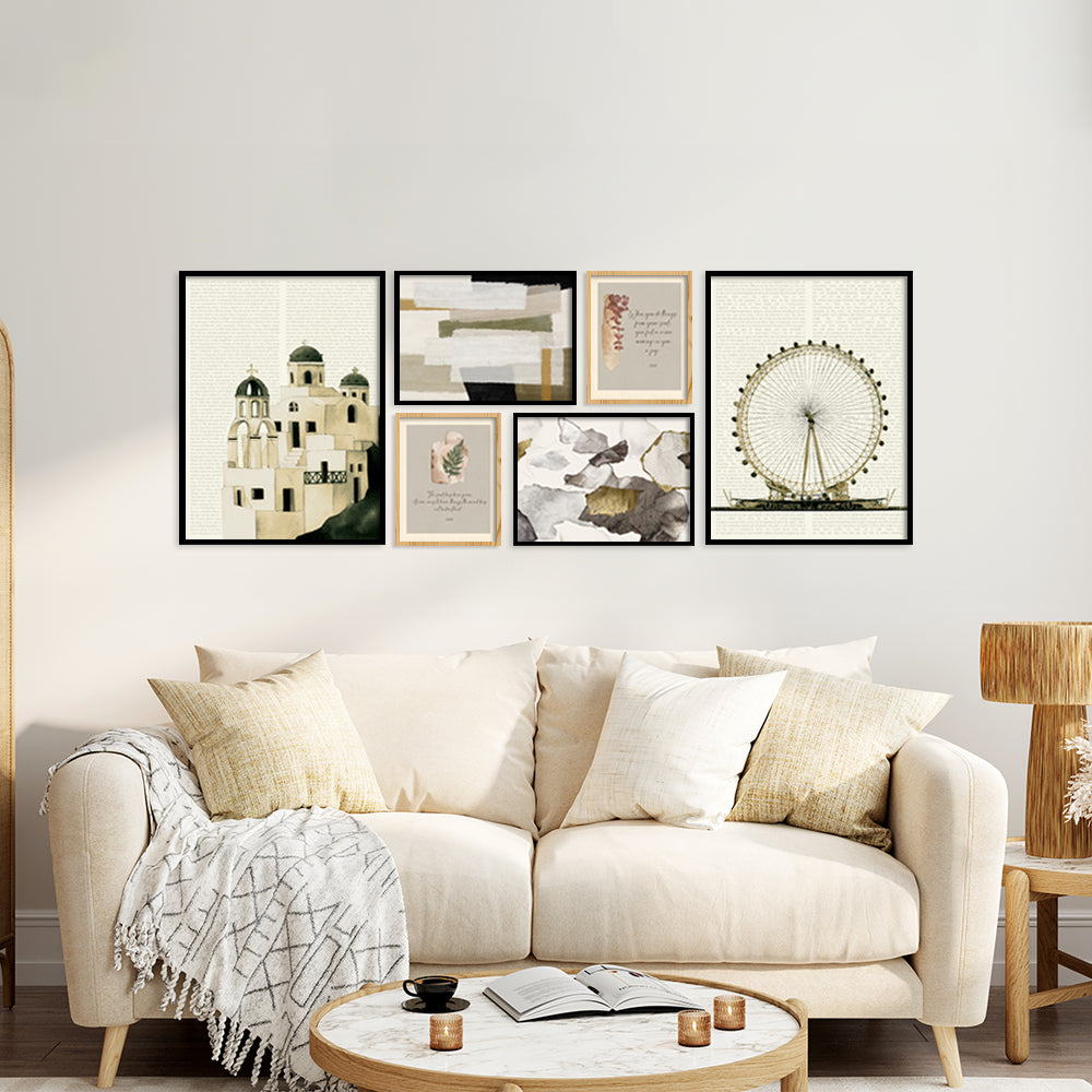 Nomadic Neutrals Canvas Painting Gallery Wall Art