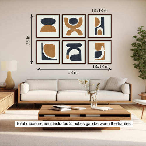 Bold and Balanced Canvas Painting Gallery Wall Art