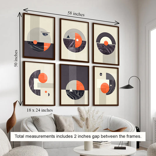 Shapes and Forms Canvas Painting Gallery Wall Art