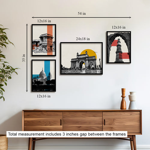 Architecture Monochromes Canvas Painting Gallery Wall Art