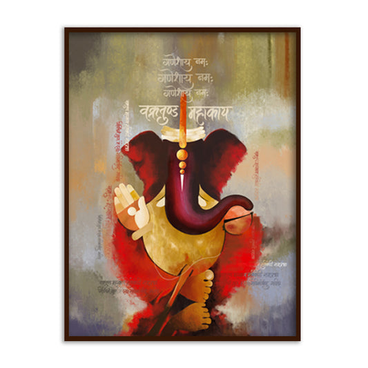 Ganesha 3 Traditional Artwork Canvas Print