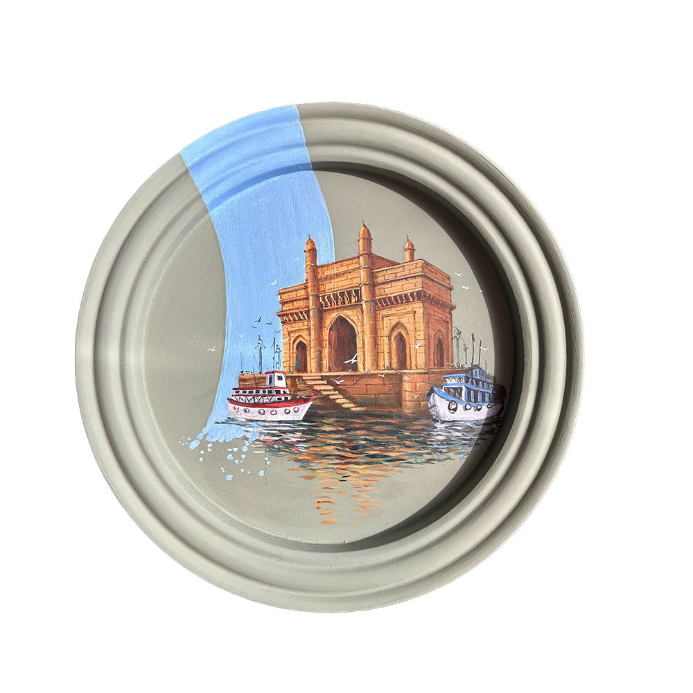 Gateway India – Acrylic Painting on Canvas shown in a room