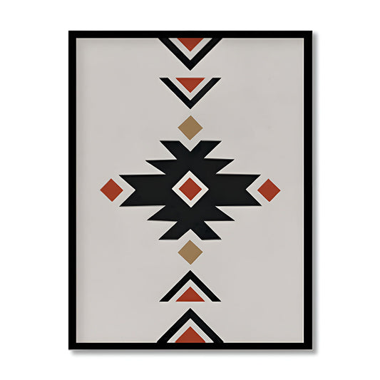 Geometric Rustic Aztec 1 Scandinavian Canvas Wall Art Print