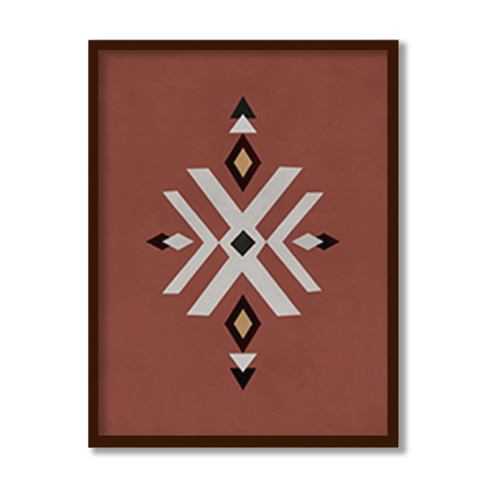Geometric Rustic Aztec 2 Pop Artwork | Scandinavian Wall Artwork | Abstract Canvas Painting for Wall | Wall Decor | Wall Painting