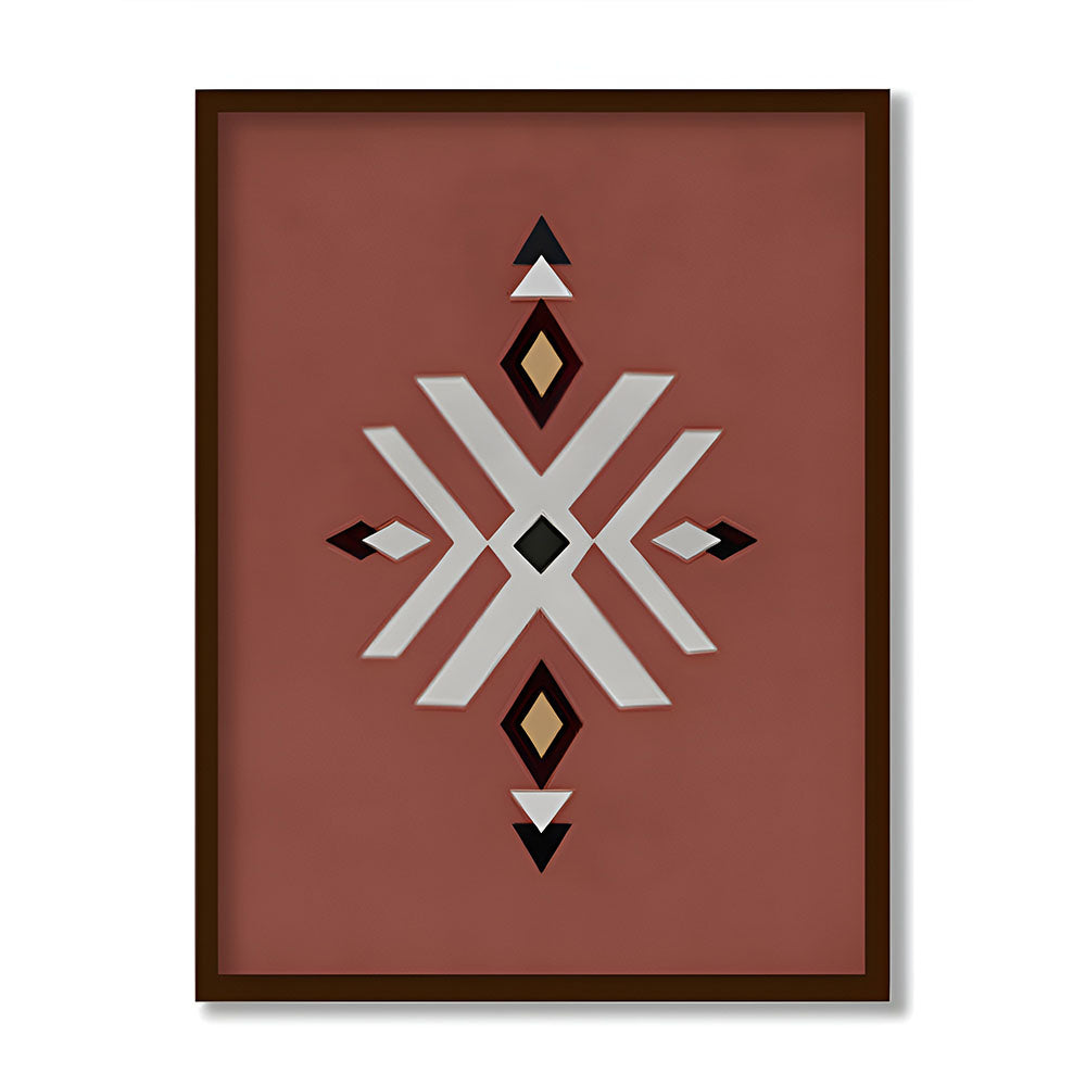 Geometric Rustic Aztec No. 2 – Scandinavian Canvas Wall Art Print